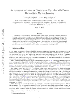 An Aggregate and Iterative Disaggregate Algorithm with Proven Optimality
  in Machine Learning