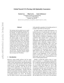 Global Neural CCG Parsing with Optimality Guarantees