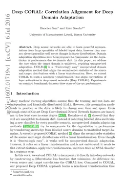 Deep CORAL: Correlation Alignment for Deep Domain Adaptation
