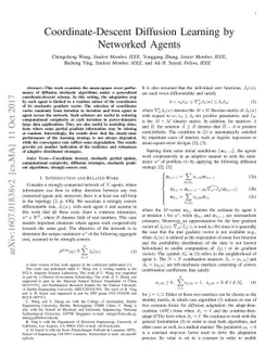 Coordinate-Descent Diffusion Learning by Networked Agents