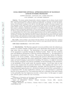 Goal-oriented optimal approximations of Bayesian linear inverse problems