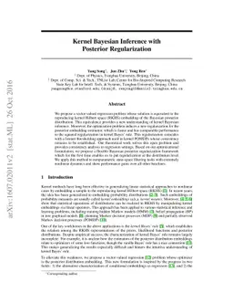 Kernel Bayesian Inference with Posterior Regularization