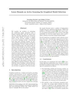 Lower Bounds on Active Learning for Graphical Model Selection
