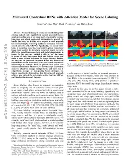 Multi-level Contextual RNNs with Attention Model for Scene Labeling