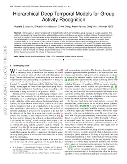 Hierarchical Deep Temporal Models for Group Activity Recognition