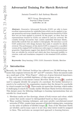 Adversarial Training For Sketch Retrieval