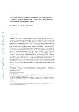 Proximal Quasi-Newton Methods for Regularized Convex Optimization with
  Linear and Accelerated Sublinear Convergence Rates