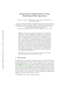 Gland Instance Segmentation by Deep Multichannel Side Supervision