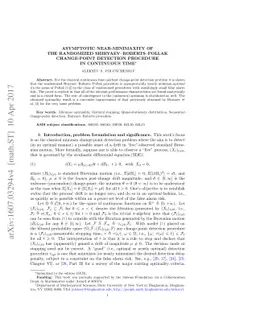 Asymptotic Near-Minimaxity of the Randomized Shiryaev-Roberts-Pollak
  Change-Point Detection Procedure in Continuous Time
