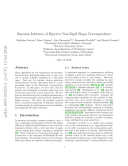 Bayesian Inference of Bijective Non-Rigid Shape Correspondence