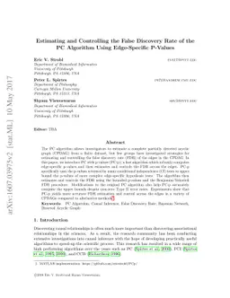 Estimating and Controlling the False Discovery Rate for the PC Algorithm
  Using Edge-Specific P-Values