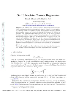 On Univariate Convex Regression