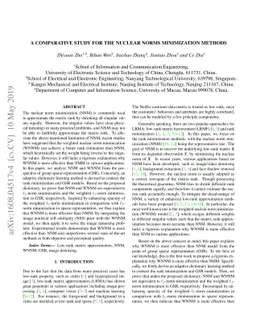 A Comparative Study for the Nuclear Norms Minimization Methods