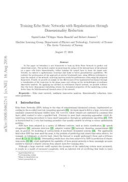 Training Echo State Networks with Regularization through Dimensionality
  Reduction