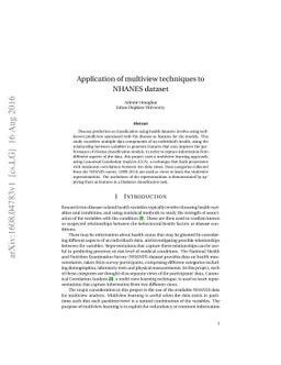 Application of multiview techniques to NHANES dataset