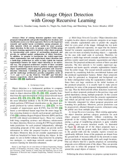 Multi-stage Object Detection with Group Recursive Learning
