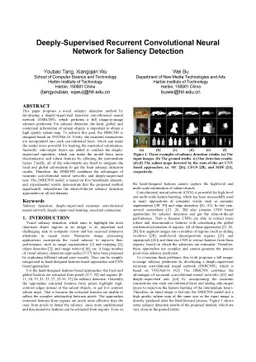 Deeply-Supervised Recurrent Convolutional Neural Network for Saliency
  Detection