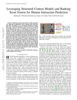Leveraging Structural Context Models and Ranking Score Fusion for Human
  Interaction Prediction
