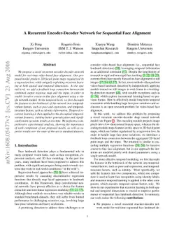 A Recurrent Encoder-Decoder Network for Sequential Face Alignment