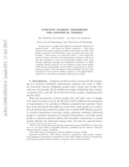 Unifying Markov Properties for Graphical Models