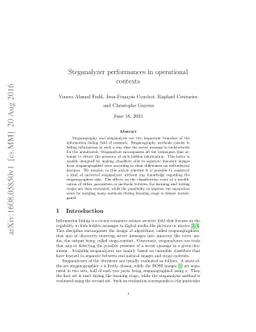 Steganalyzer performances in operational contexts