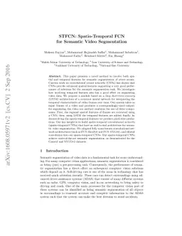 STFCN: Spatio-Temporal FCN for Semantic Video Segmentation