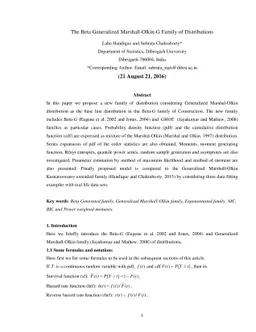 The Beta Generalized Marshall-Olkin-G Family of Distributions