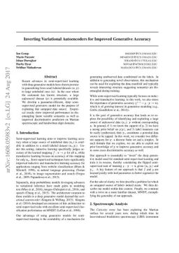 Inverting Variational Autoencoders for Improved Generative Accuracy