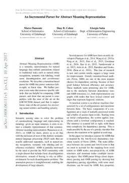 An Incremental Parser for Abstract Meaning Representation