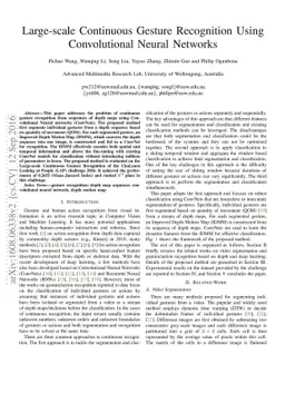 Large-scale Continuous Gesture Recognition Using Convolutional Neural
  Networks