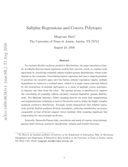 Softplus Regressions and Convex Polytopes