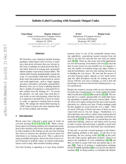 Infinite-Label Learning with Semantic Output Codes