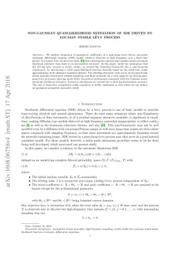 Non-Gaussian quasi-likelihood estimation of SDE driven by locally stable
  Lévy process