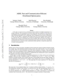 AIDE: Fast and Communication Efficient Distributed Optimization