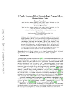 A Parallel Memory-efficient Epistemic Logic Program Solver: Harder,
  Better, Faster