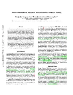 Multi-Path Feedback Recurrent Neural Network for Scene Parsing