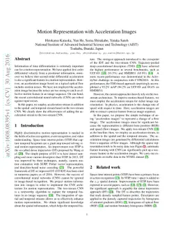 Motion Representation with Acceleration Images