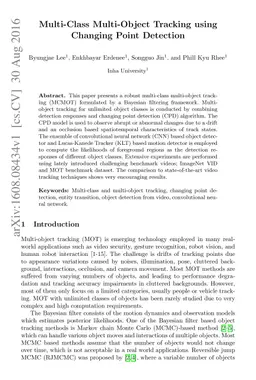 Multi-Class Multi-Object Tracking using Changing Point Detection