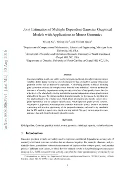 Joint Estimation of Multiple Dependent Gaussian Graphical Models with
  Applications to Mouse Genomics