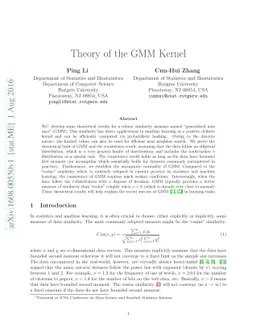 Theory of the GMM Kernel