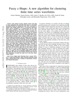 Fuzzy c-Shape: A new algorithm for clustering finite time series
  waveforms