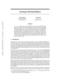 Learning a Driving Simulator