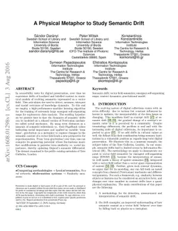 A Physical Metaphor to Study Semantic Drift
