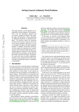 Solving General Arithmetic Word Problems