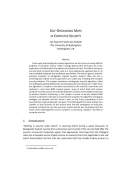 Self-Organising Maps in Computer Security