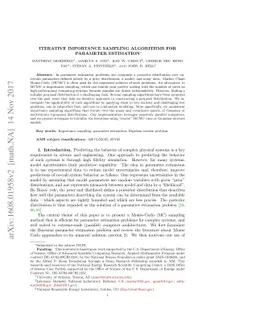 Iterative importance sampling algorithms for parameter estimation