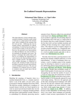 De-Conflated Semantic Representations