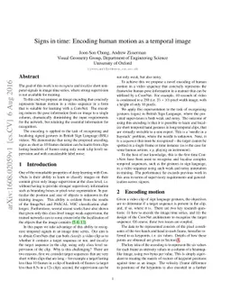 Signs in time: Encoding human motion as a temporal image