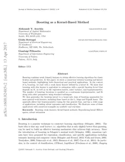 Boosting as a kernel-based method