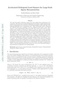 Sampling Requirements and Accelerated Schemes for Sparse Linear
  Regression with Orthogonal Least-Squares
